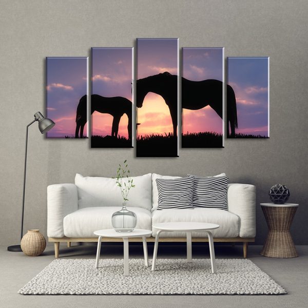 A Variety Of Custom Horse Photography Landscape Silhouette Decorative Paintings - Image 3