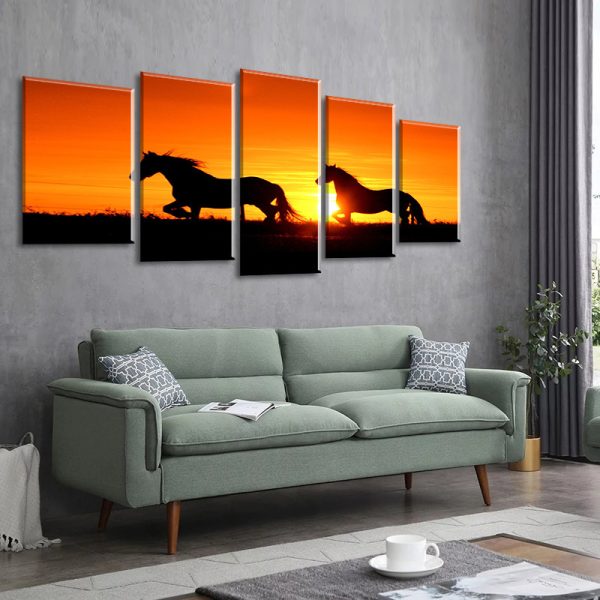 A Variety Of Custom Horse Photography Landscape Silhouette Decorative Paintings - Image 4