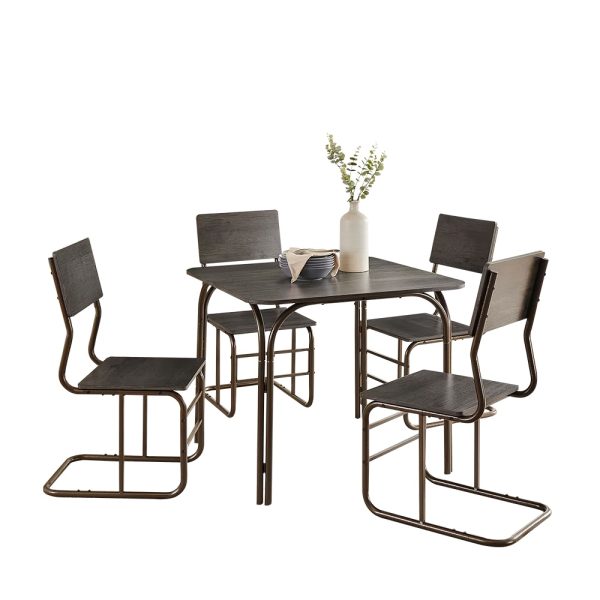 5-Piece Wood Table  4 Chairs,Modern Dining Table Furniture Set For Home, Kitchen, Dining Room,Dining Table And Chair - Image 5