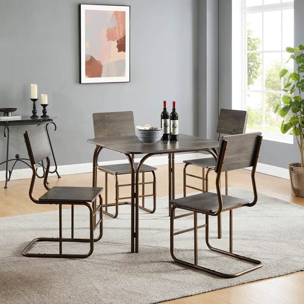 5-Piece Wood Table  4 Chairs,Modern Dining Table Furniture Set For Home, Kitchen, Dining Room,Dining Table And Chair - Image 9