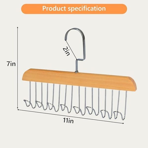 3Pcs Bra Hangers For Closet Organizer, All In One Hanger - 360 Rotating, Tank Top Hanger With 8 Hooks, Bra Organizer, Space Saving Closet Organizer For Tops, Bras, Camisoles, Scarfs Or Belts - Image 5