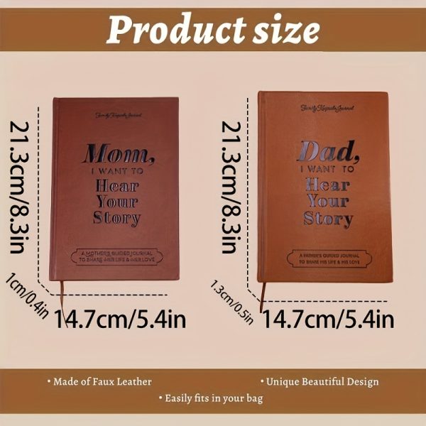 Vintage Leather Notebook - Mom And Dad Notebook - Image 5