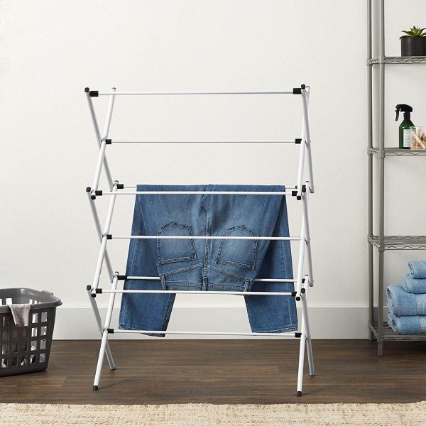 3 Tier Clothes Airer Dryer Metal Laundry Horse Drying Rack Indoor Outdoor Patio - Image 2