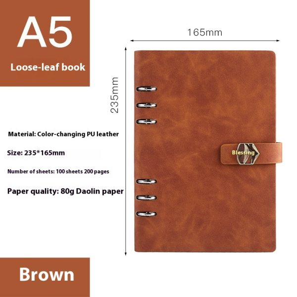 A5 Notebook Loose-leaf Removable Notepad Business Office Meeting - Image 5