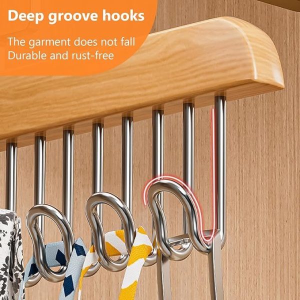 3Pcs Bra Hangers For Closet Organizer, All In One Hanger - 360 Rotating, Tank Top Hanger With 8 Hooks, Bra Organizer, Space Saving Closet Organizer For Tops, Bras, Camisoles, Scarfs Or Belts - Image 2
